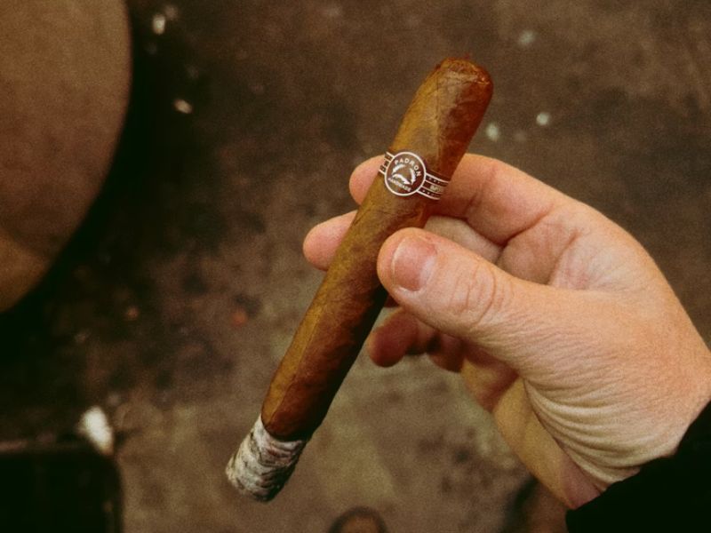 A man holding a cigar