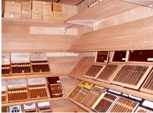 Elegant Bar Walk In Humidors Build Your Walk-In Humidor, Spanish Cedar Sheets, Shelves & Mounting Hardware