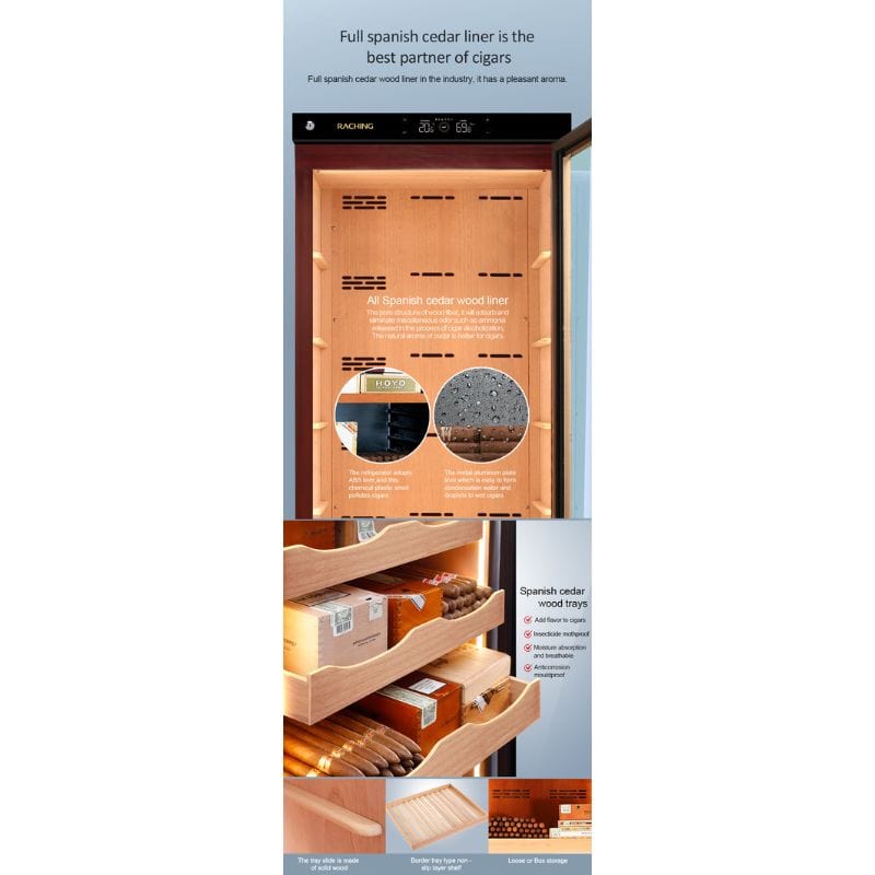 Raching HUMIDOR Raching C150A Electronic Humidor Cabinet | 600 Cigars