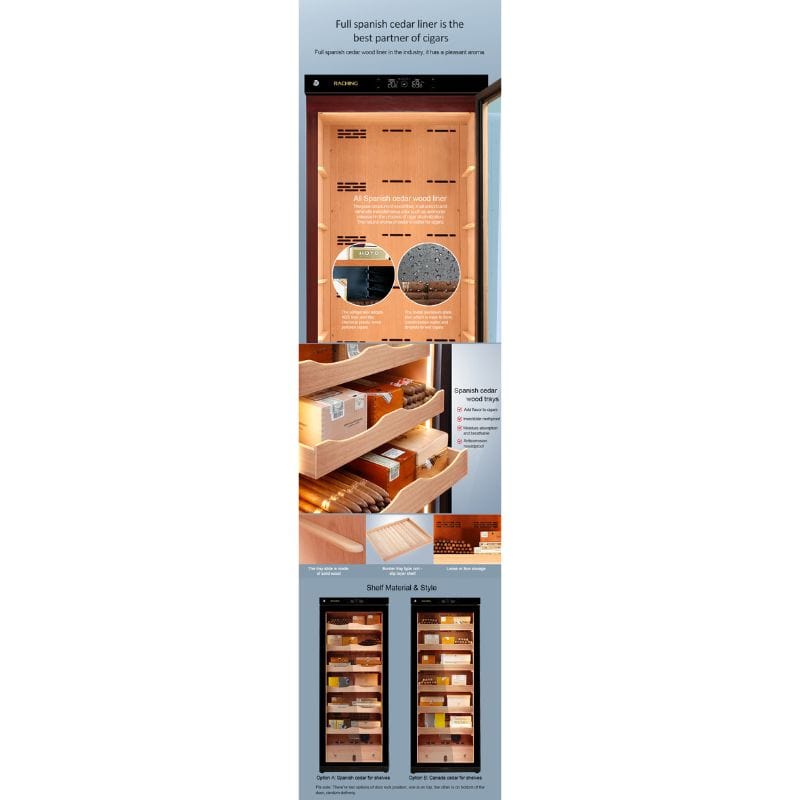 Raching HUMIDOR Raching C330A Electronic Humidor Cabinet | 1300 Cigars