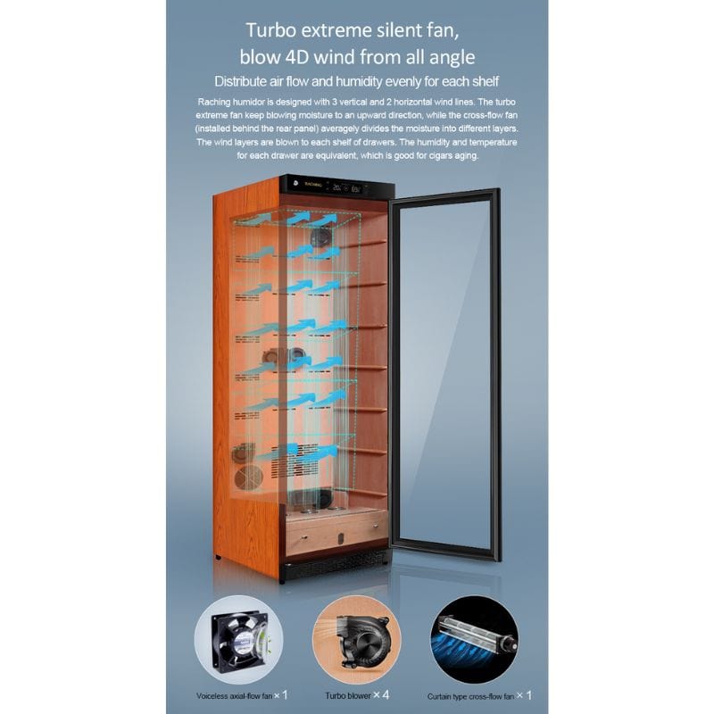 Raching HUMIDOR Raching C380A Electronic Humidor Cabinet | 1500 Cigars