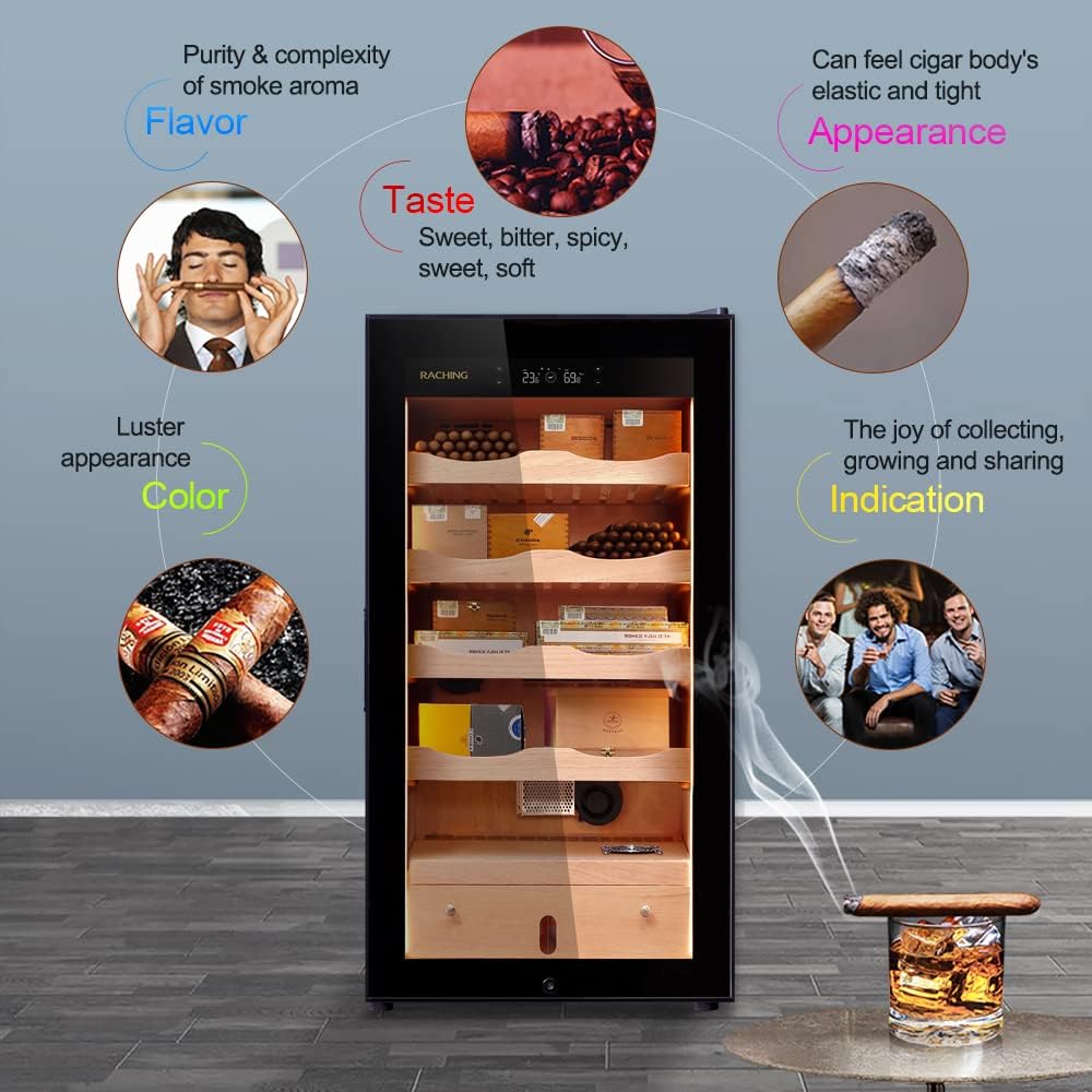 Your Elegant Bar HUMIDOR Raching MA50 Electric Humidor Cabinet | 400 Cigars