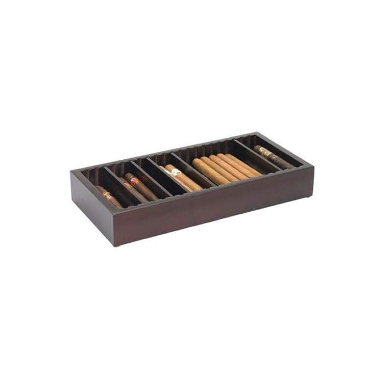 Mahogany adjustable cigar tray, part of Your Elegant Bar&#39;s luxury cigar accessories collection 
