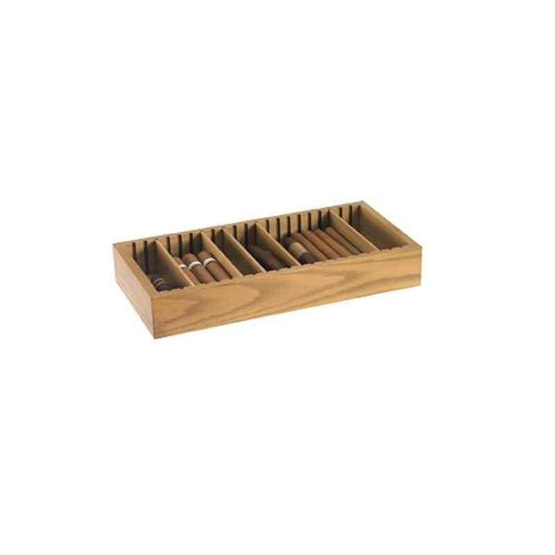 White oak adjustable cigar tray, part of Your Elegant Bar&#39;s luxury cigar accessories collection 