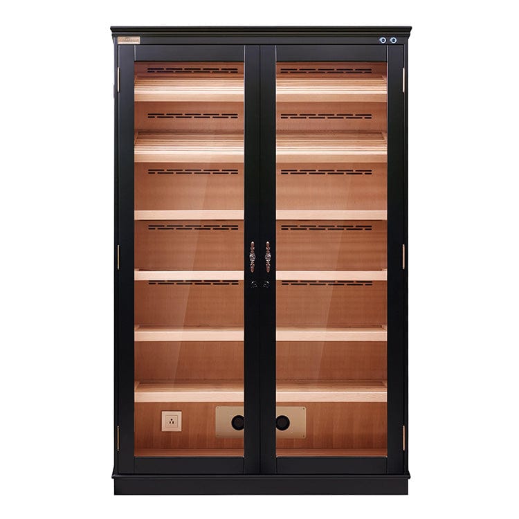 EB-1219 cigar humidor cabinet in Black finish