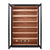 EB-1219 black cigar humidor cabinet channels in the back for better humidity circulation