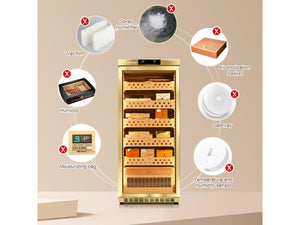 Raching HUMIDOR MON1800A Precision Climate Controlled Humidor | 900 Cigars
