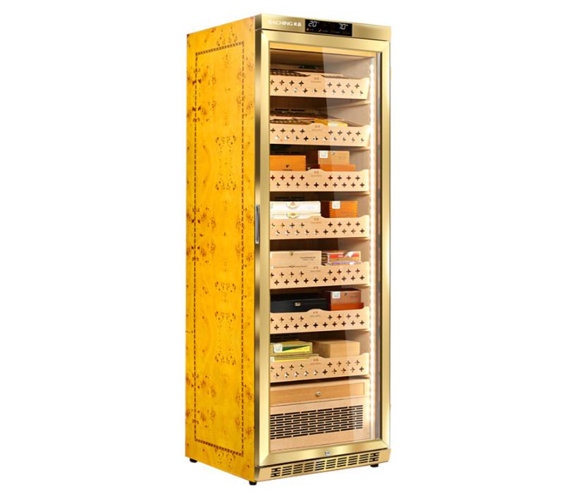 Raching HUMIDOR Golden / No Ammonia Removal MON3800A Precision Climate Controlled Humidor, part of Your Elegant Bar&#39;s collection of electric cigar humidors
