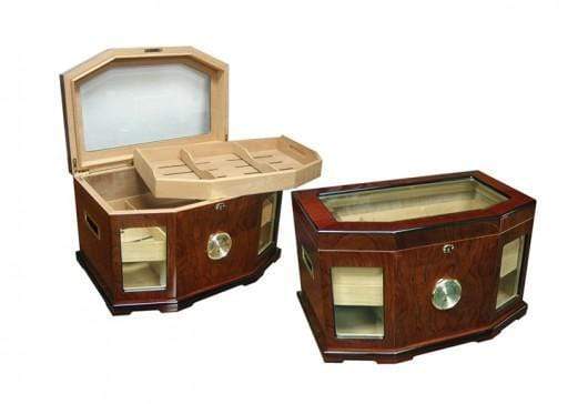 The Chancellor Mahogany High Gloss Cigar Humidor Set
