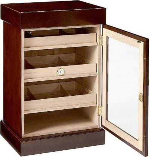 Quality Importers Desktop Humidor The Mini Tower Humidor Cabinet with 1000 cigars capacity