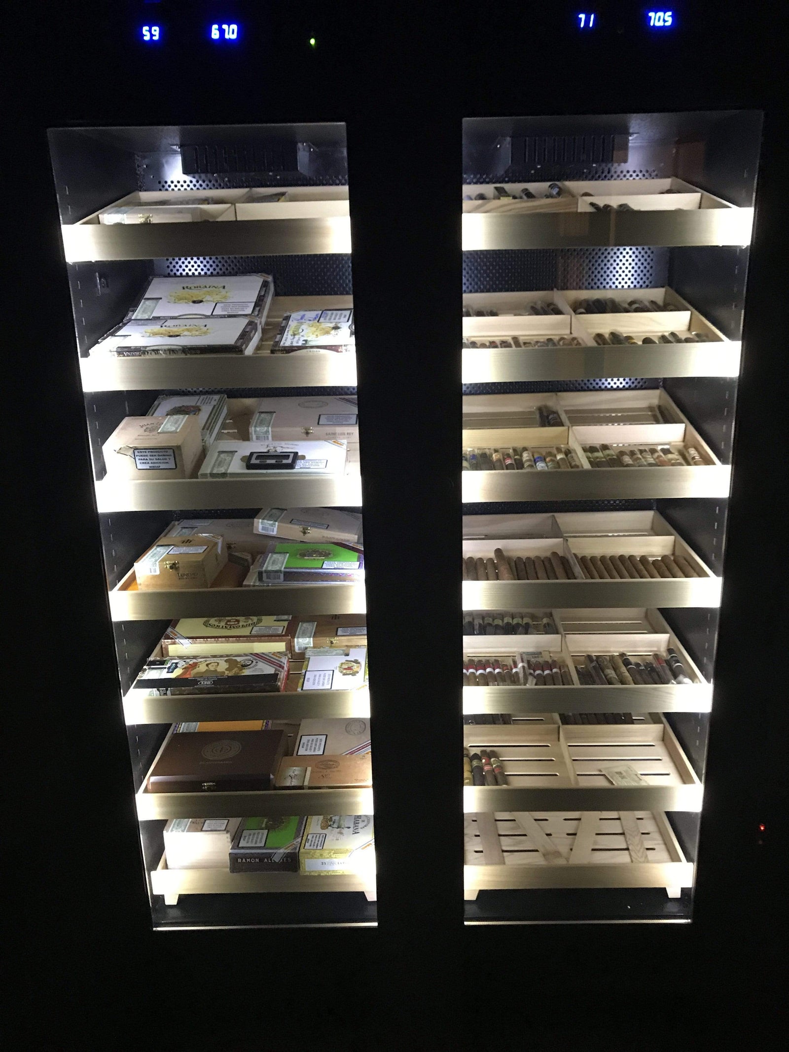 Prestige HUMIDOR The Reagan Dual-Zone Climate Controlled Humidor Cabinet | 4,000 Cigars