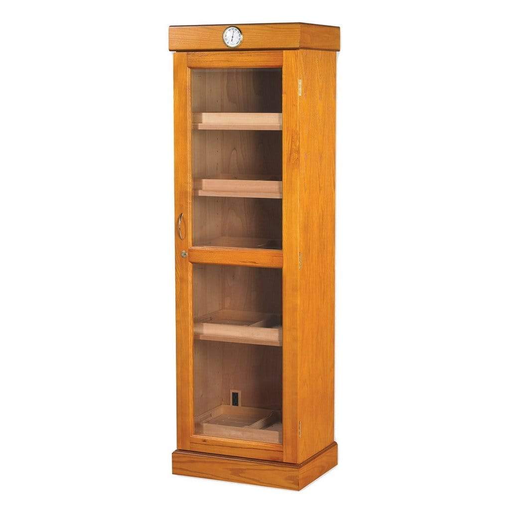 Quality Importers HUMIDOR Oak Tower of Power II Display Humidor Cabinet | 3,000 Cigars