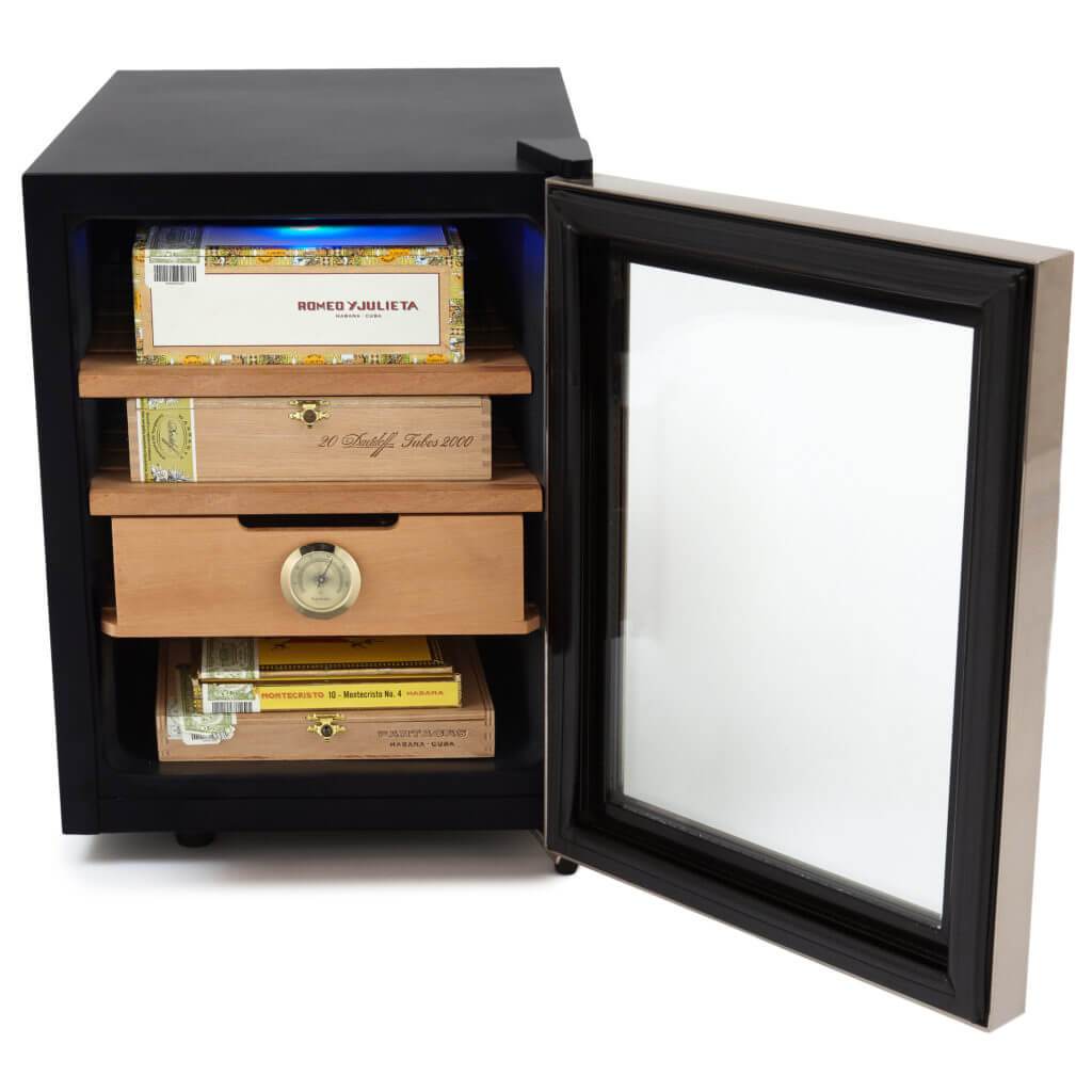 Whynter HUMIDOR Whynter Elite Touch Control Stainless Cigar Cooler Humidor 1.2 cu. ft. | 250 Cigars