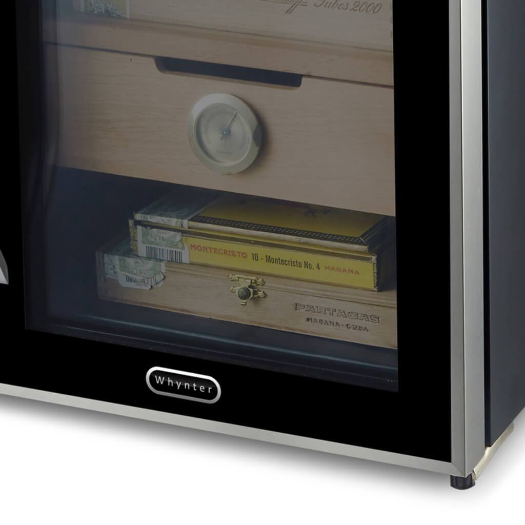 Whynter HUMIDOR Whynter Elite Touch Control Stainless Cigar Cooler Humidor 1.2 cu. ft. | 250 Cigars