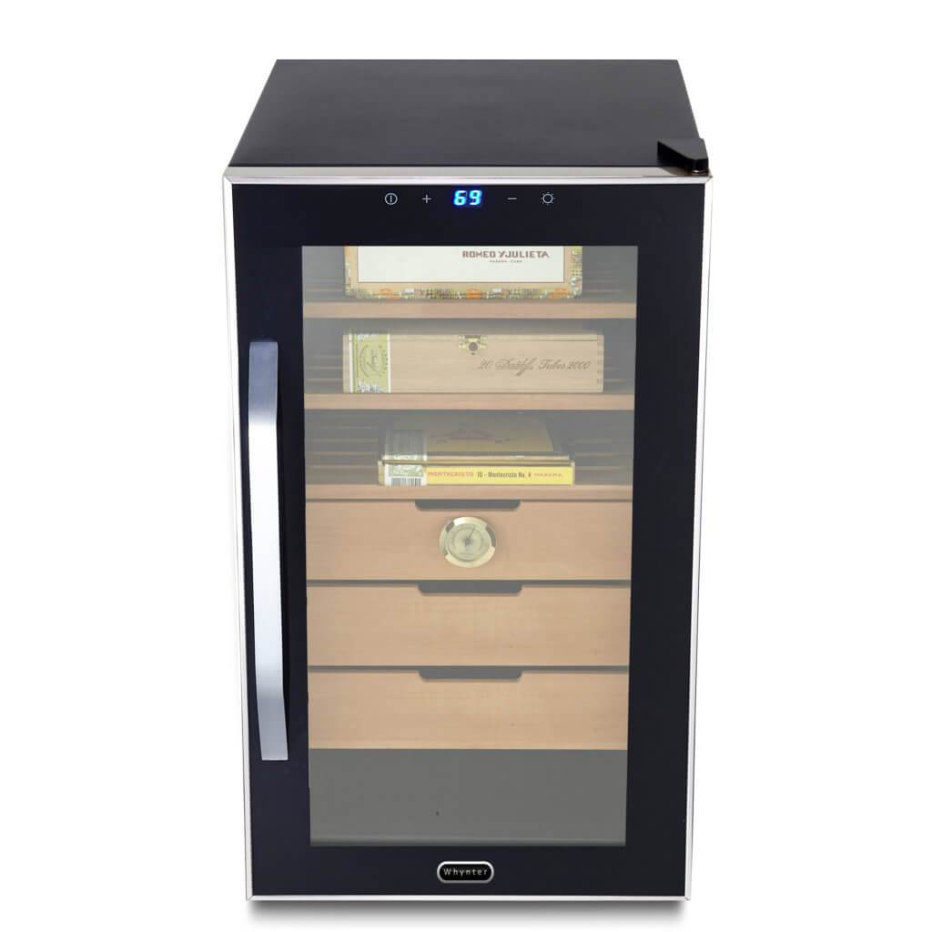 Whynter HUMIDOR Whynter Elite Touch Control Stainless Cigar Cooler Humidor 1.8 cu. ft. | 350 Cigars