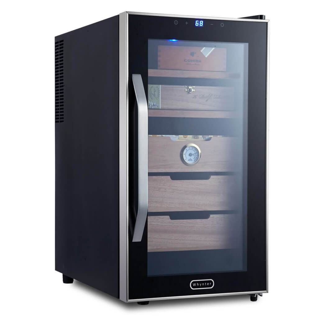 Whynter HUMIDOR Whynter Elite Touch Control Stainless Cigar Cooler Humidor 1.8 cu. ft. | 350 Cigars