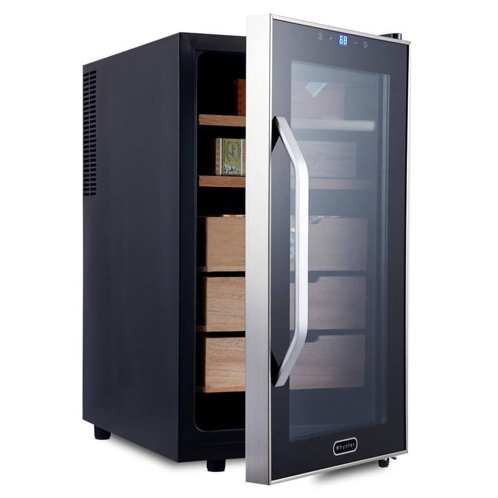 Whynter HUMIDOR Whynter Elite Touch Control Stainless Cigar Cooler Humidor 1.8 cu. ft. | 350 Cigars