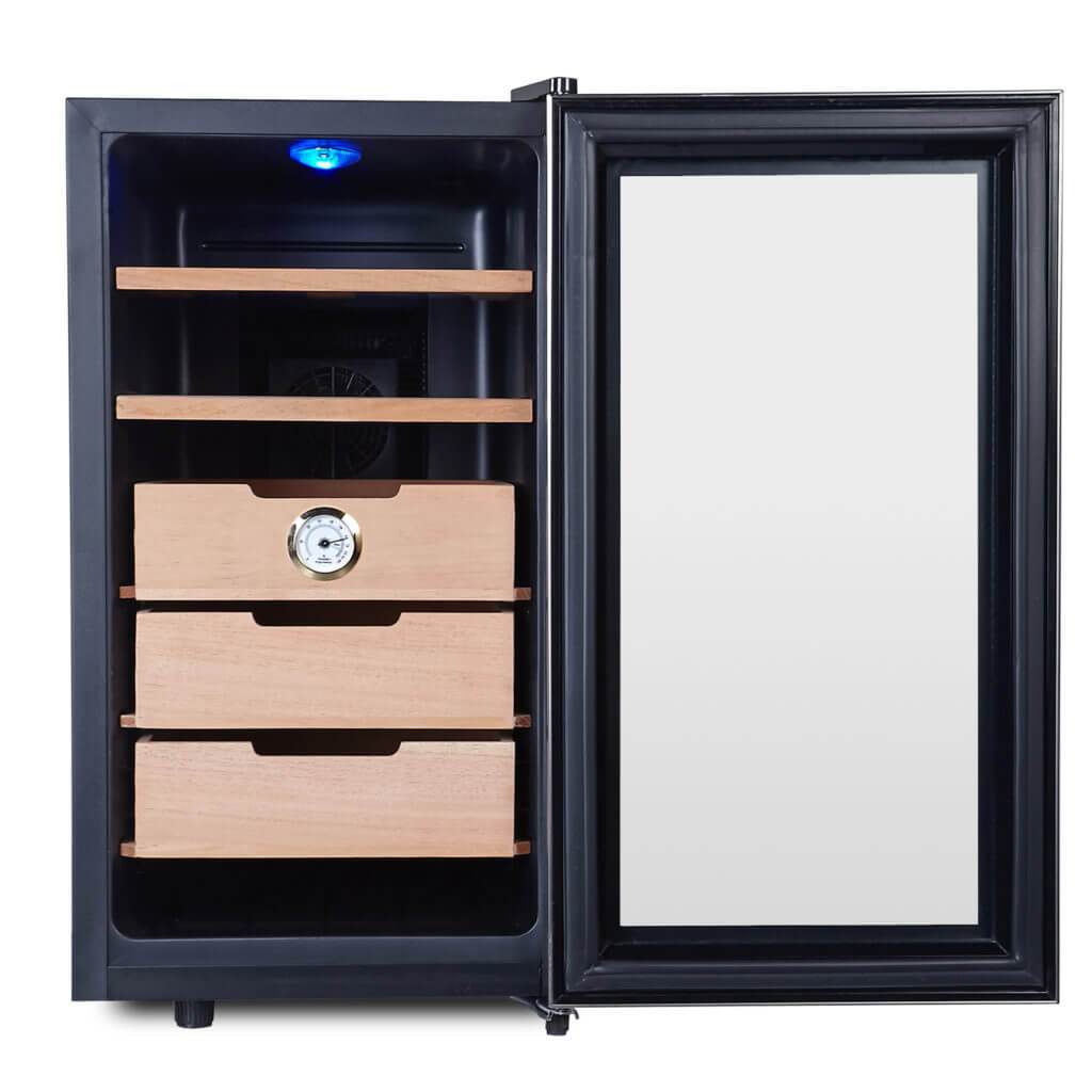 Whynter HUMIDOR Whynter Elite Touch Control Stainless Cigar Cooler Humidor 1.8 cu. ft. | 350 Cigars