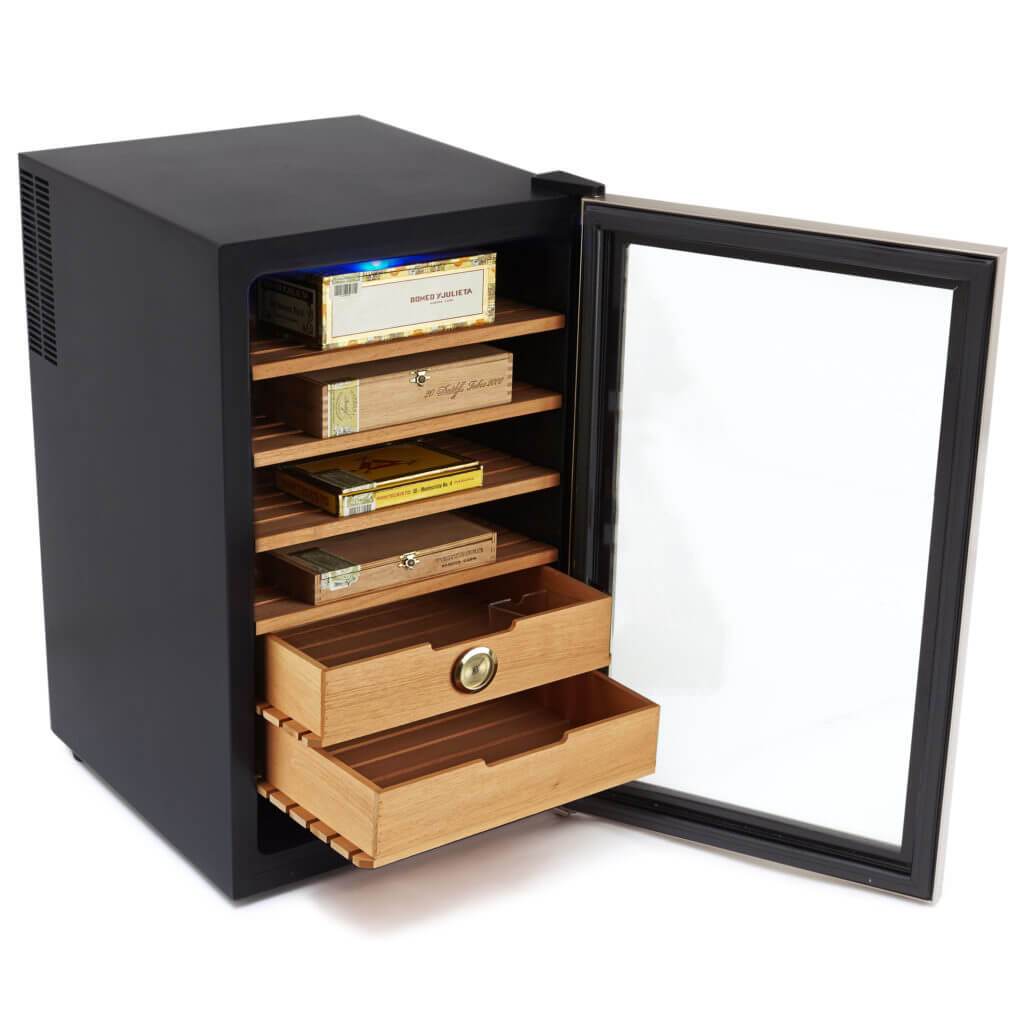Whynter HUMIDOR Whynter Stainless Steel Cigar Cooler Humidor 2.5 cu. ft. | 400 Cigars