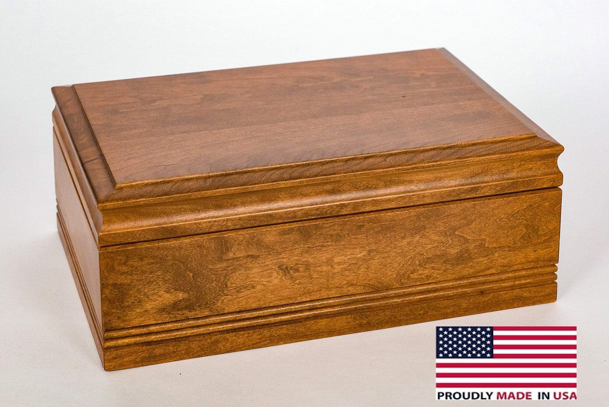 American Chest Company Desktop Humidor WoodTop Amish Solid Maple Humidor | 75 Cigars