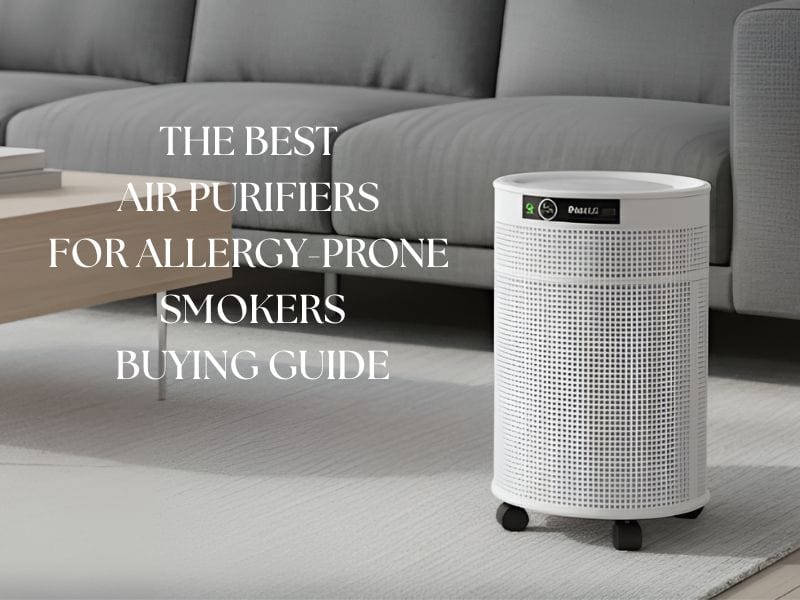 An air purifier in a modern living room
