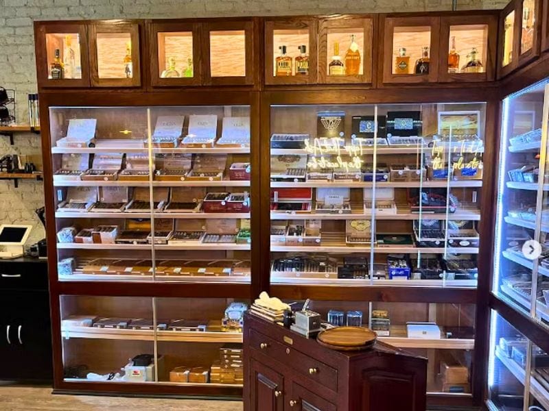 Cigar humidor cabinets full of cigars for sale