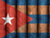 Cuban flag made of cigars