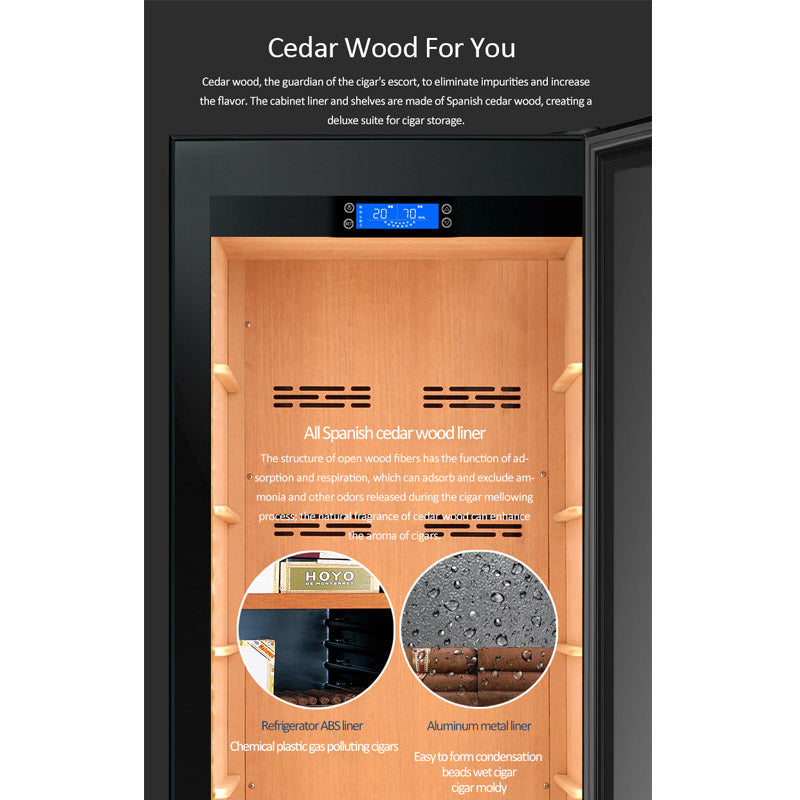 CS600 Electronic Cigar Humidor Double Door Cabinet specs