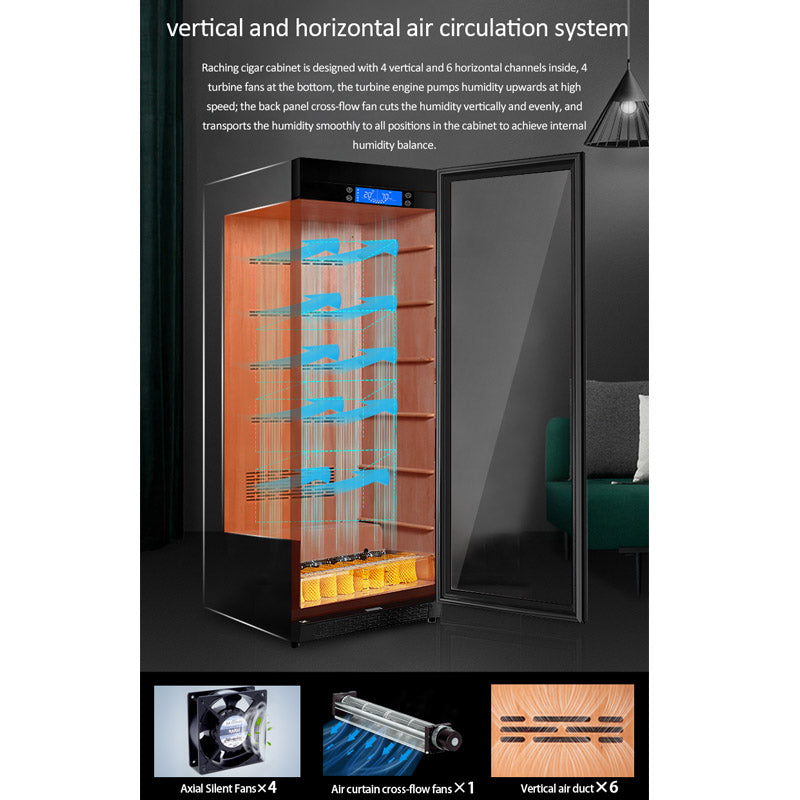 CS600 Electronic Cigar Humidor Double Door Cabinet specs