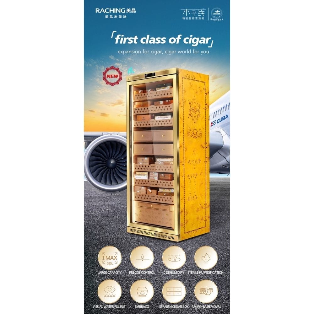 Raching Humidor Raching MON5800A Premium Electronic Cigar Humidor | 3000 Cigars