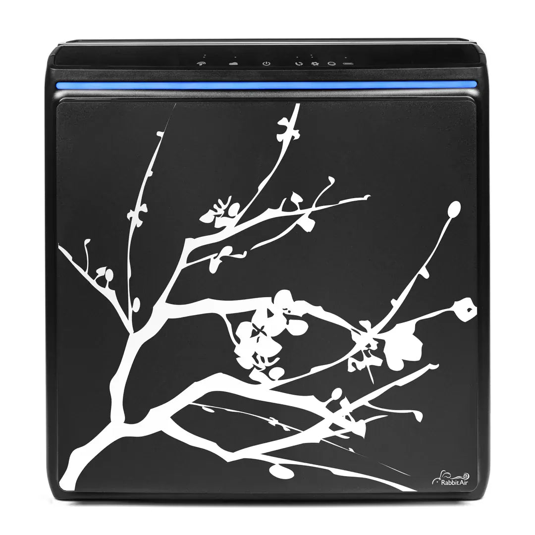 Rabbit Air Air Purifier SPA-1000N (Covers 1070 sq feet) / Cherry Blossom - Black / Odor Remover A3 Artists Series Edition Ultra Quiet Air Purifier by Rabbit Air