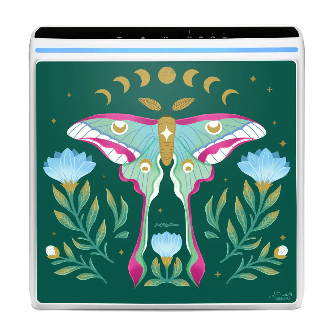 Rabbit Air Air Purifier SPA-1000N (Covers 1070 sq feet) / Luna - White / Odor Remover A3 Artists Series Edition Ultra Quiet Air Purifier by Rabbit Air