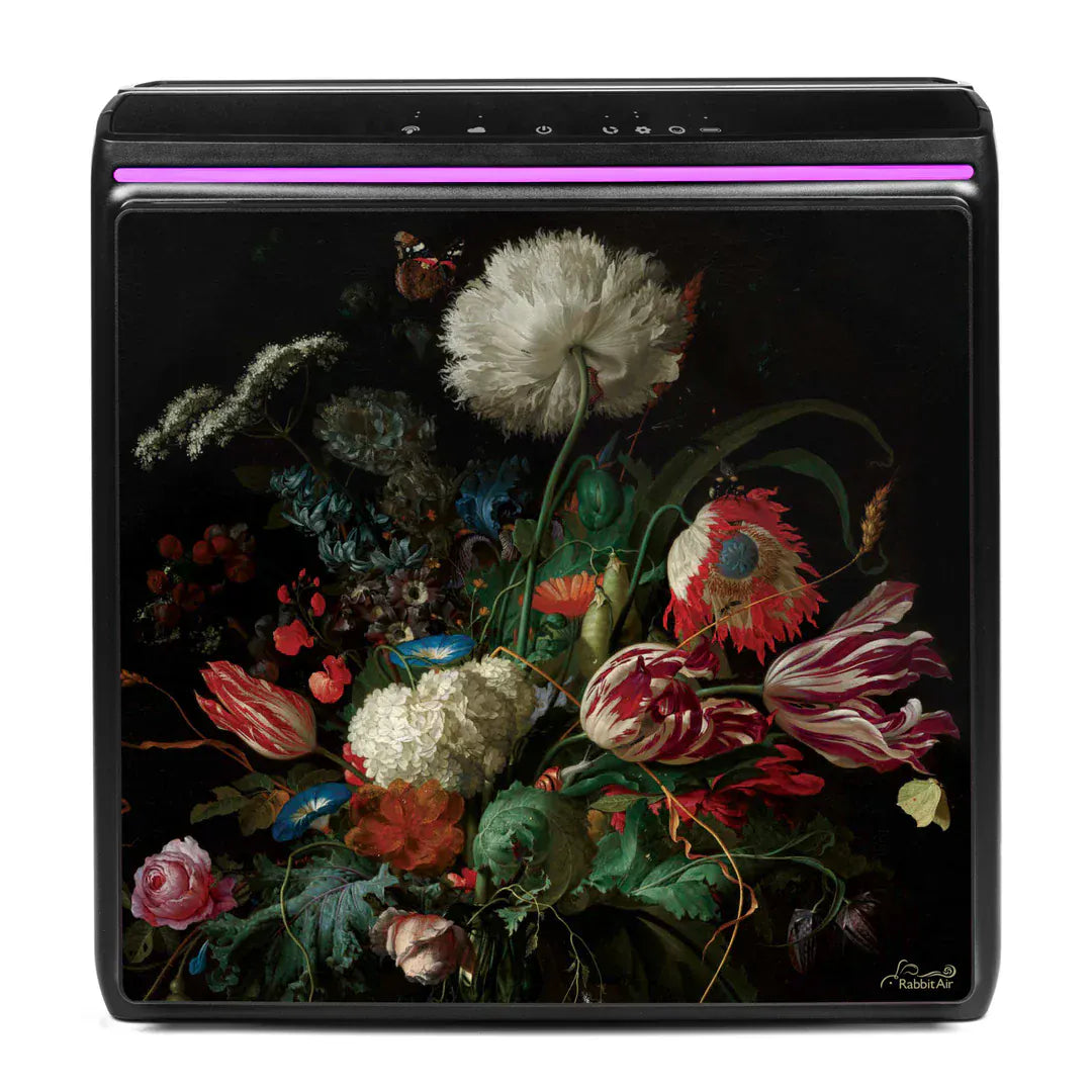 Rabbit Air Air Purifier SPA-1000N (Covers 1070 sq feet) / Vase of Flowers - Black / Odor Remover A3 Artists Series Edition Ultra Quiet Air Purifier by Rabbit Air