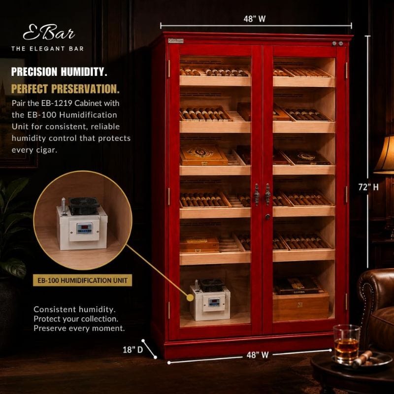 Your Elegant Bar Humidifier Cigaroze EB-100 Cigar Humidifier for Cabinets & Lockers | 10-70 Cu Ft