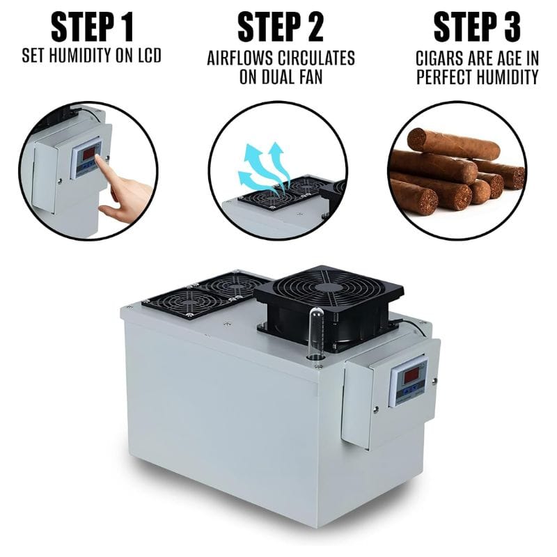 Your Elegant Bar Humidifier Cigaroze EB-100 Cigar Humidifier for Cabinets & Lockers | 10-70 Cu Ft