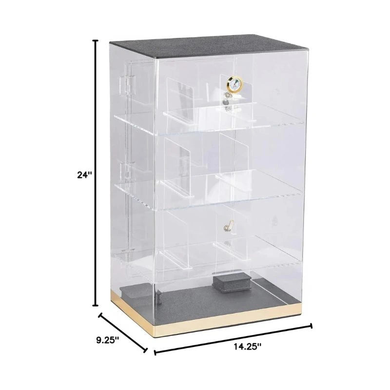 Elegant Bar Humidor ClearView Counter Display Acrylic Humidor | 125 Cigars