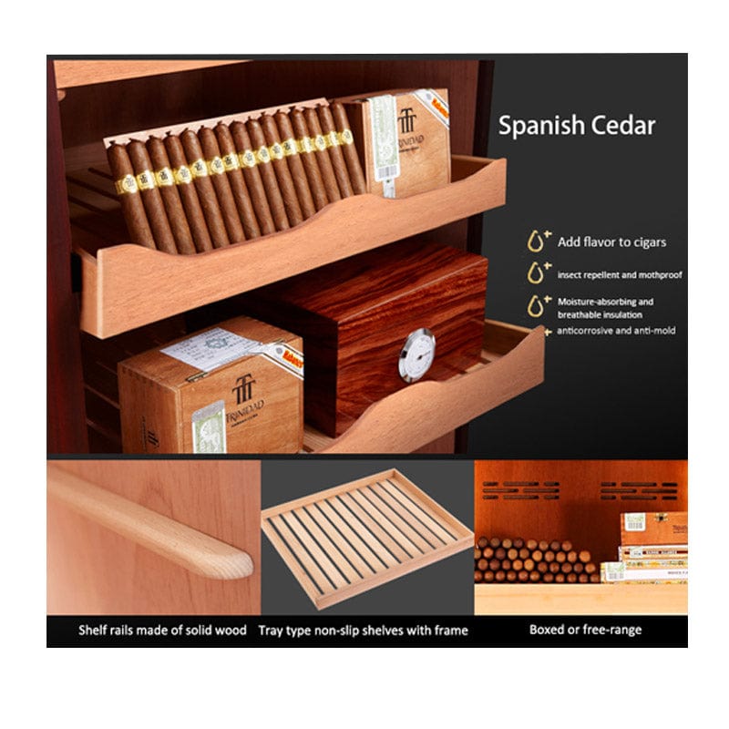 Raching Cigar cabinet humidors CS600 Electronic Cigar Humidor Double Door Cabinet