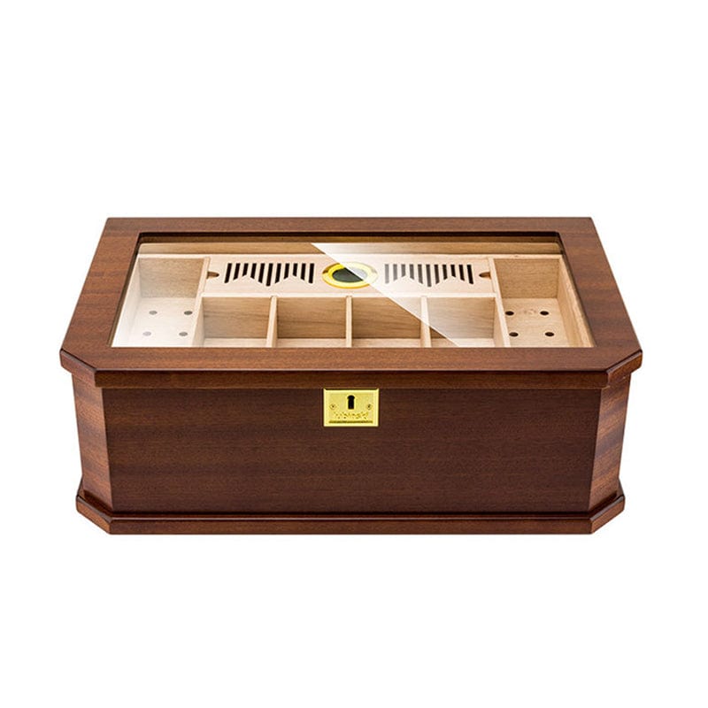 Guangzhou Yujia Smoking Trading Co.,Ltd Desktop Humidor Lacquer Two-Tier Design Desktop Humidor | 100 Cigars