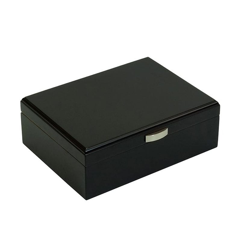 SONNY ARTS & CRAFTS CO.,LTD Desktop Humidor Matte Black Wooden Cigar Humidor All-in-One Set