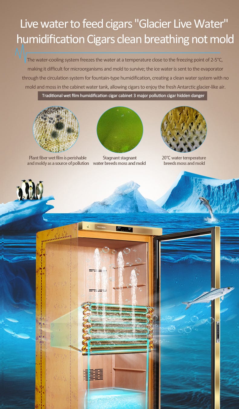 Raching Cigar cabinet humidors MON5800A Premium Electronic Cigar Humidor