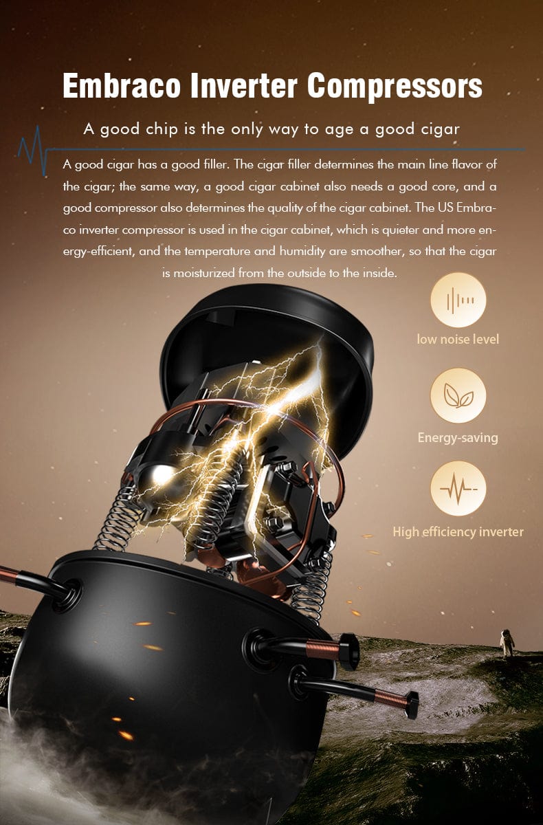 Raching Cigar cabinet humidors MON5800A Premium Electronic Cigar Humidor