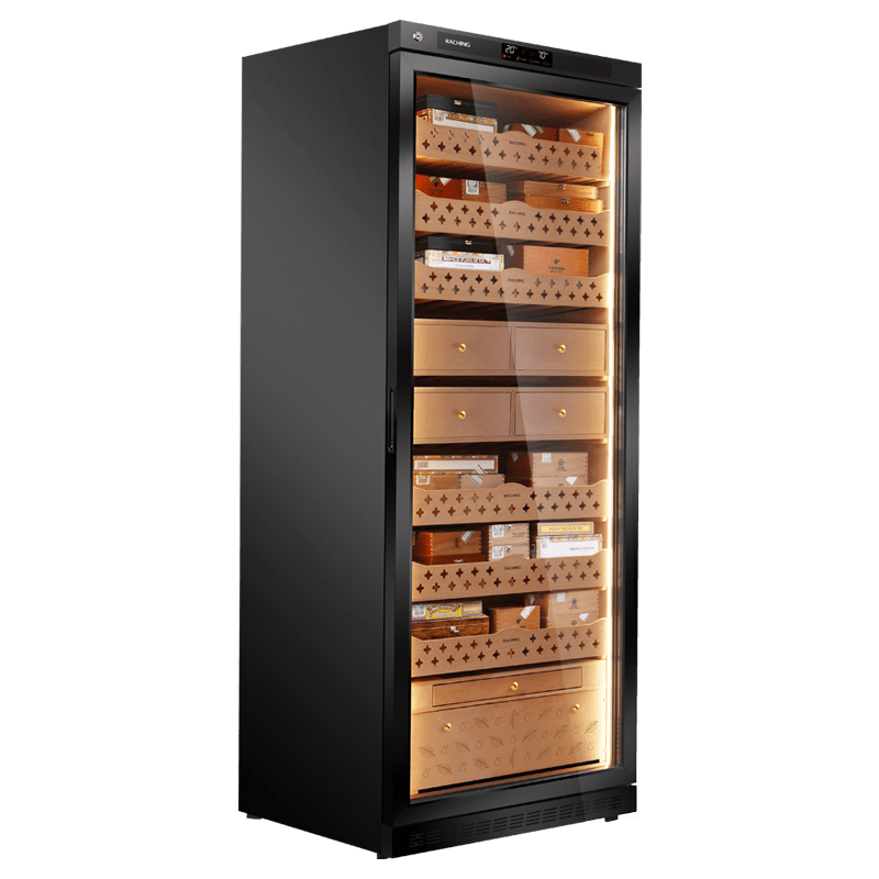 Raching Cigar cabinet humidors Golden MON5800A Premium Electronic Cigar Humidor- Golden Finish