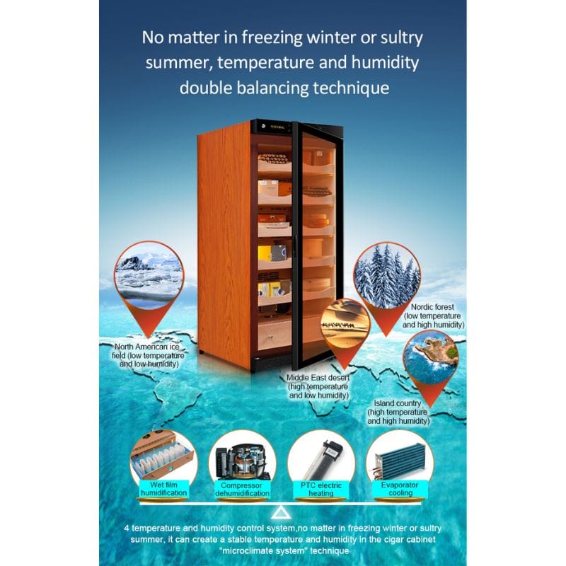 Raching HUMIDOR Raching C230A Electronic Humidor Cabinet | 900 Cigars