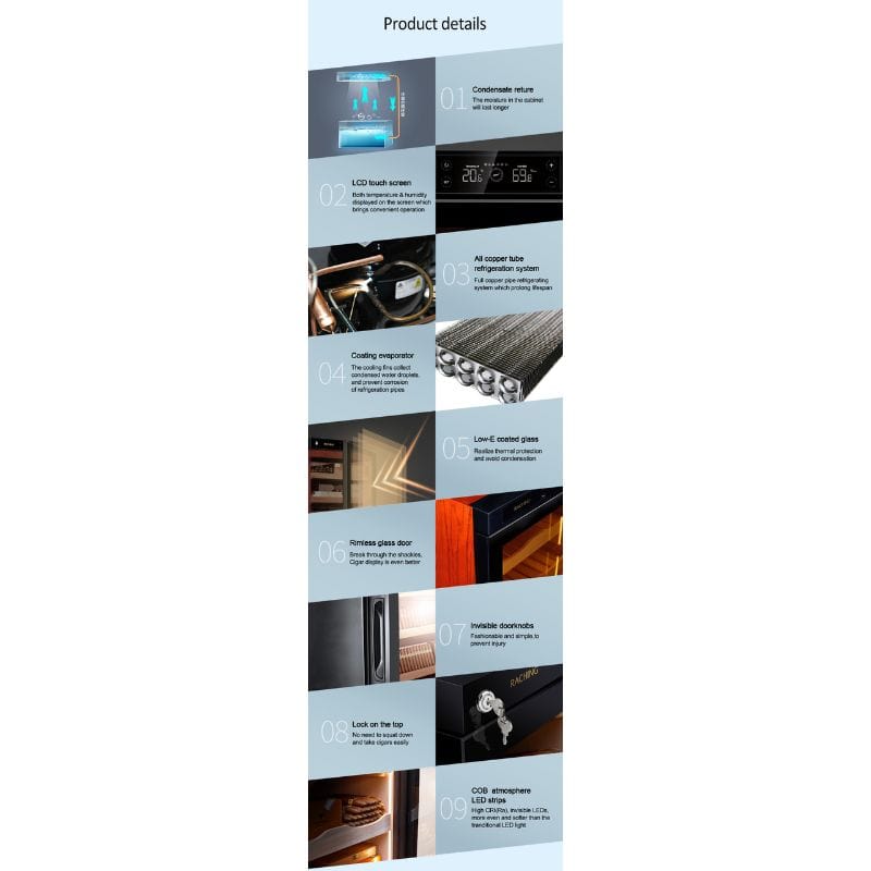 Raching HUMIDOR Raching C330A Electronic Humidor Cabinet | 1300 Cigars