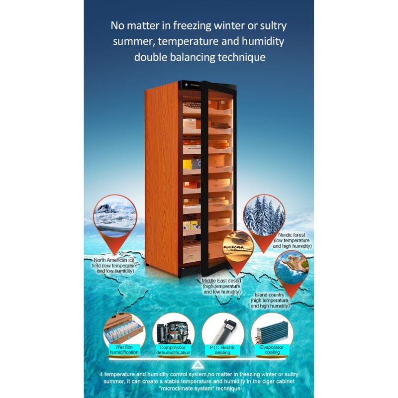 Raching HUMIDOR Raching C380A Electronic Humidor Cabinet | 1500 Cigars