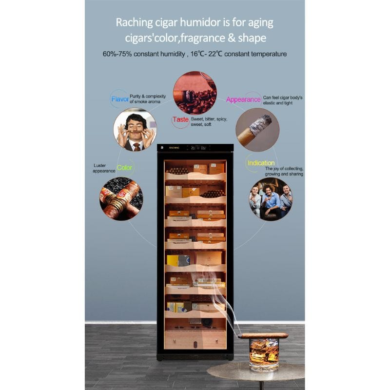 Raching HUMIDOR Raching C380A Electronic Humidor Cabinet | 1500 Cigars