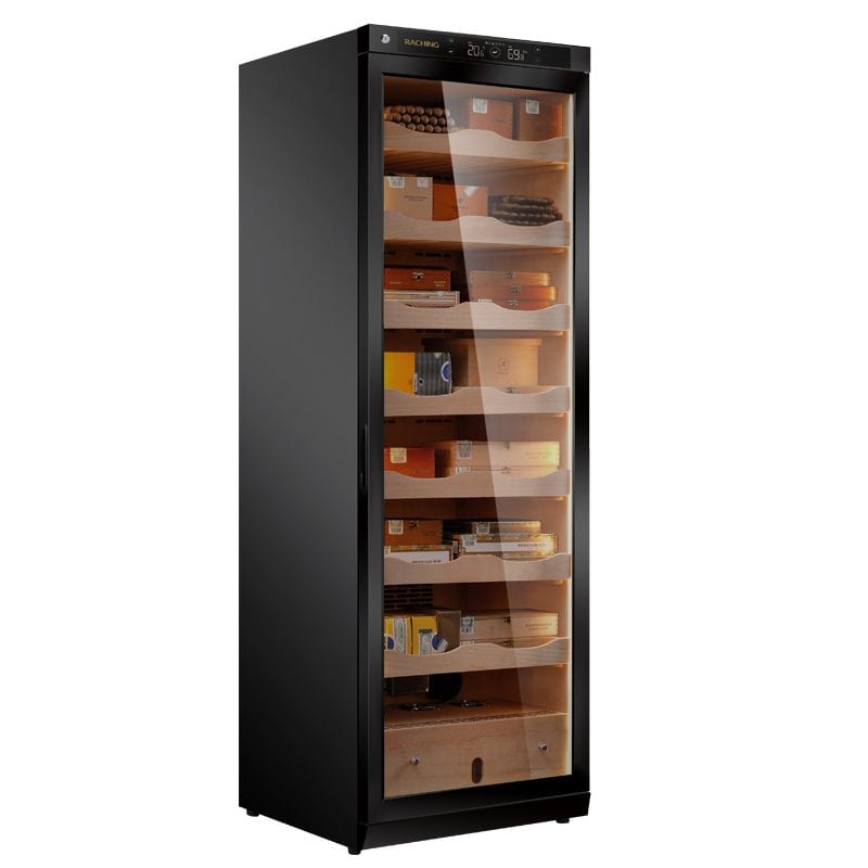Raching HUMIDOR Black Raching C380A Electronic Humidor Cabinet | 1500 Cigars