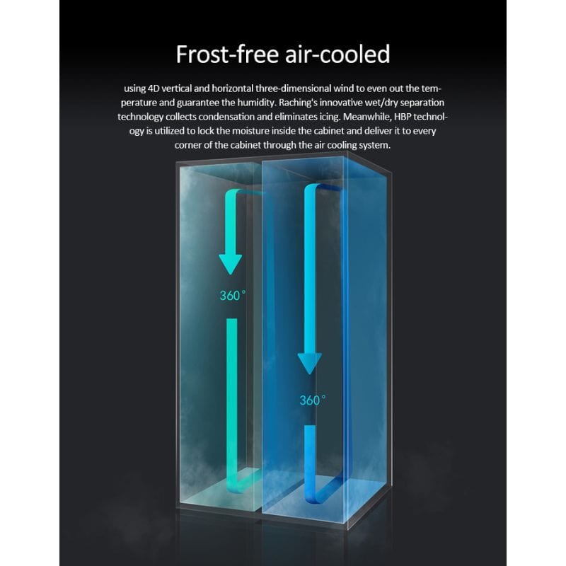 Raching Cigar cabinet humidors Raching CS600 Electronic Cigar Humidor Double Door Cabinet  | 4000 Cigars