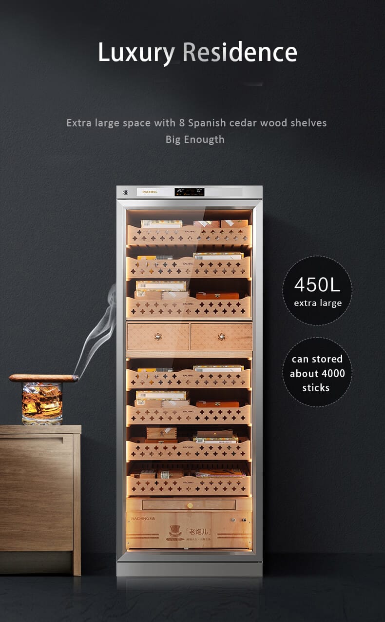 Raching Cigar cabinet humidors Raching CT48A Electric Cigar Humidor Cabinet | 3000 Cigars
