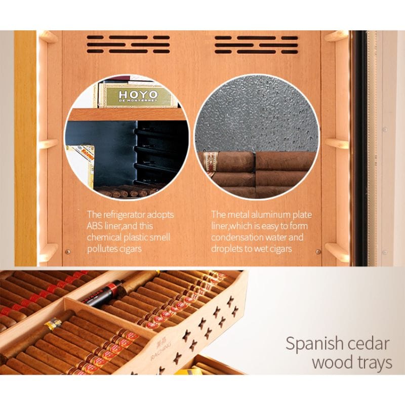 Raching HUMIDOR Raching MON2800A Precision Climate Controlled Humidor | 1300 Cigars